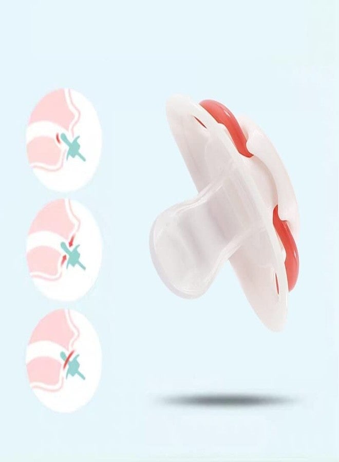 JUSTLIST Baby Silicone Pacifier Newborn Infant Baby Boys Girls Dummy Nipples Flat Round Head Soother-Pack Of 2,Multicolor - Image 4