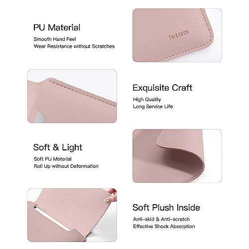 TAIKESEN 15.6 Inch Laptop Sleeve Case Computer Bag for 15.6" Acer Aspire/Predator, Inspiron, ASUS Dell Notebook, HP Pavilion, IdeaPad 330, ThinkPad E590, Chromebook, PU Bag with Small Case, Pink - Image 4