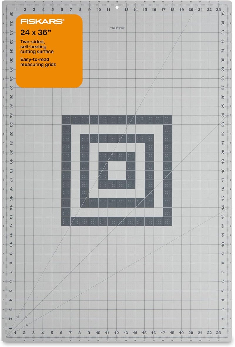 Fiskars Self Healing Cutting Mat - 24" x 36" with Measuring Grid for Sewing, Quilting, and Crafts - Gray - Image 1