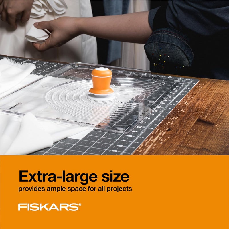 Fiskars Self Healing Cutting Mat - 24" x 36" with Measuring Grid for Sewing, Quilting, and Crafts - Gray - Image 2