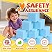 COZYTRAUM 48Pack 5 Inch Foam Cubes Soft Play Pit Fillers for Indoor Games Trampoline Rock Climbing Mats Light Blue - Image 4