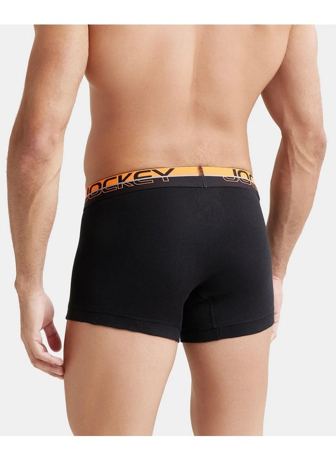 JOCKEY Jockey FP03 Men's Super Combed Cotton Rib Solid Trunk with Ultrasoft Waistband (Pack of 2)_Black_XL  - Image 5