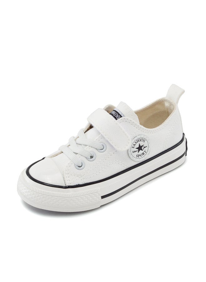 Children's Shoes, Boys' Canvas Shoes,  Spring & Fall New Girls' White Shoes, Versatile Casual Shoes, Medium And Large Kidsren's Sneakers