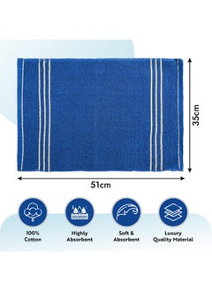 Kuber Industries Kuber Industries Pack of 4 Soft Cotton Face Towels For Men & Women/Ladies | Easily Washable | Pocket Towels & Workout Gym Napkins For Men -Dark Blue  - Image 3
