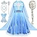 Tacobear 10Pcs Princess Costume Dress For Girls Kids Toddler Snow Princess Dress Up Clothes for Little Girls with Accessories Gloves Crown Wands Wig Necklace for 3T Kids Christmas Birthday Party - Image 3