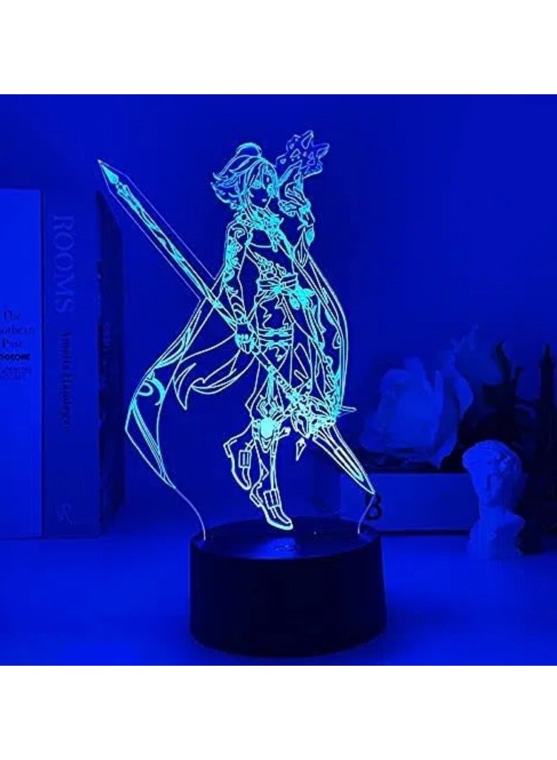 عام "مصباح أنمي كوهارا جود إمباكت - مصباح ليلي ثلاثي الأبعاد بإضاءة ليد، زينة غرف بألوان متغيرة وتحكم عن بعد، مثالي لغرف الأطفال والمراهقين" - Image 1