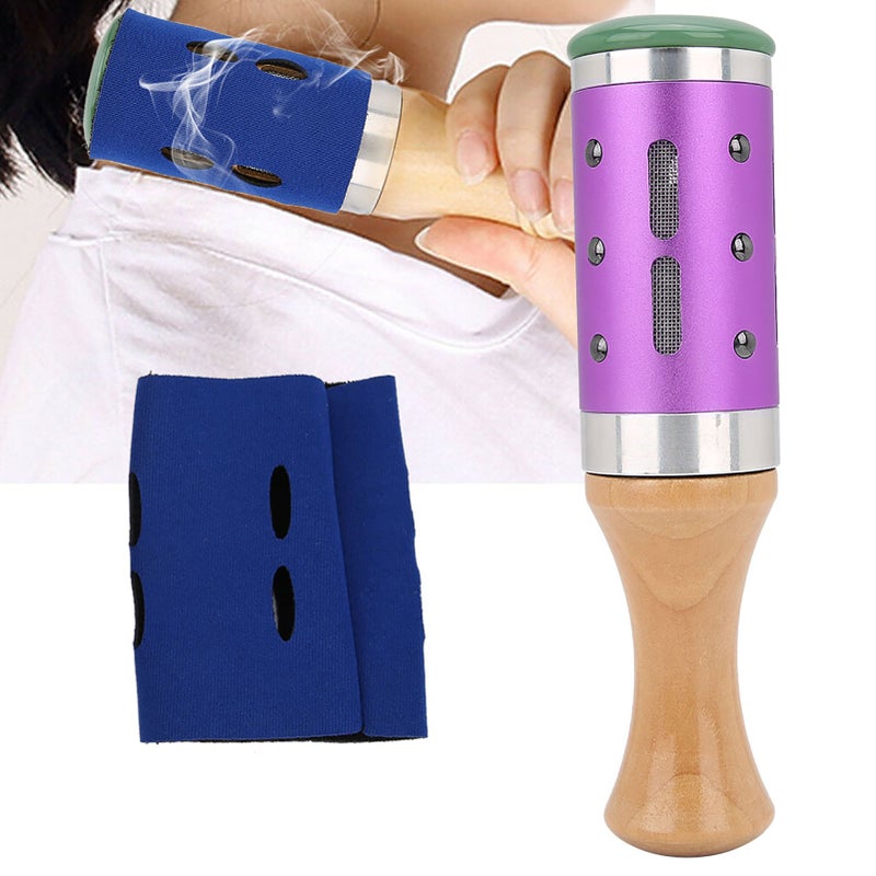 Roller Massager Multi Functional Handheld Face Eye Moxibustion Massager Purple - Image 5