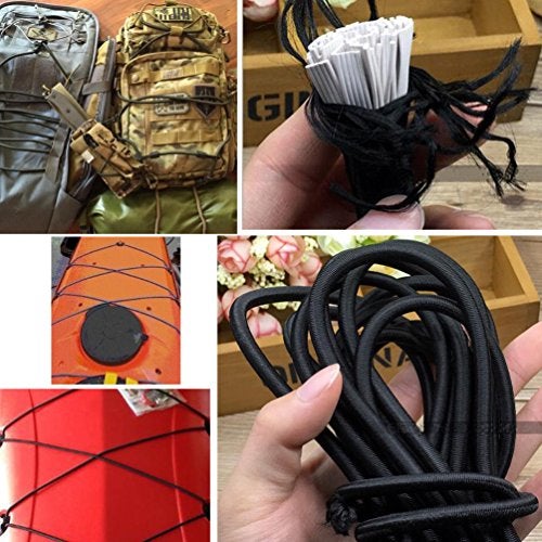 Huouo 1/8" x 50' Bungee Shock Cord - Elastic Nylon Cords Kayak Stretch String Rope & Tie Down Trailer Strap, Marine Grade - Image 2