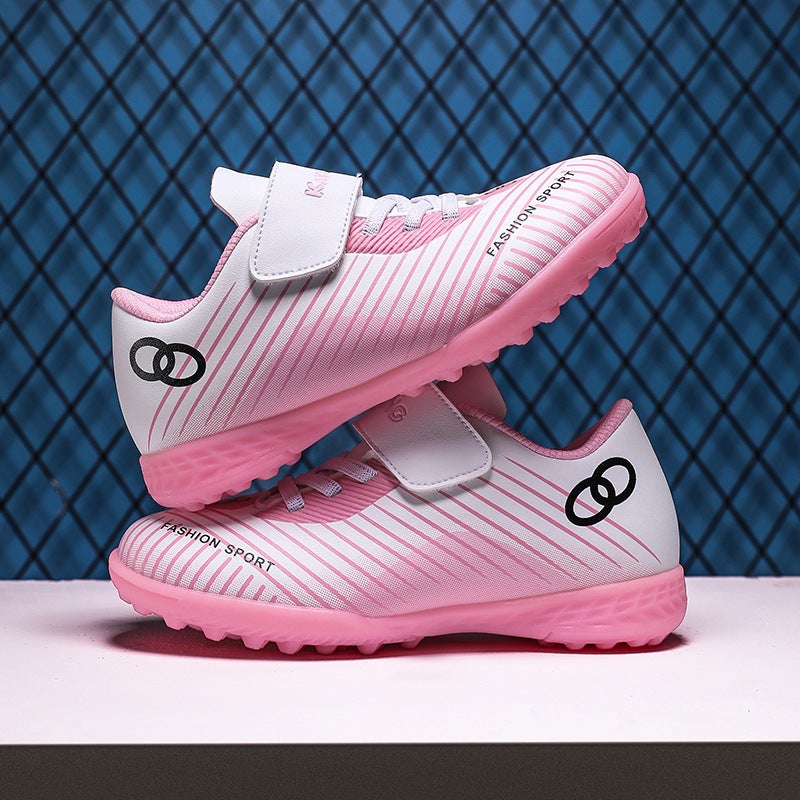 New Korean Style Leather Middle And Large Children'S Light Football Shoes Boys Soft Sneaker Training Shoes Children'S Football Shoes - Image 1