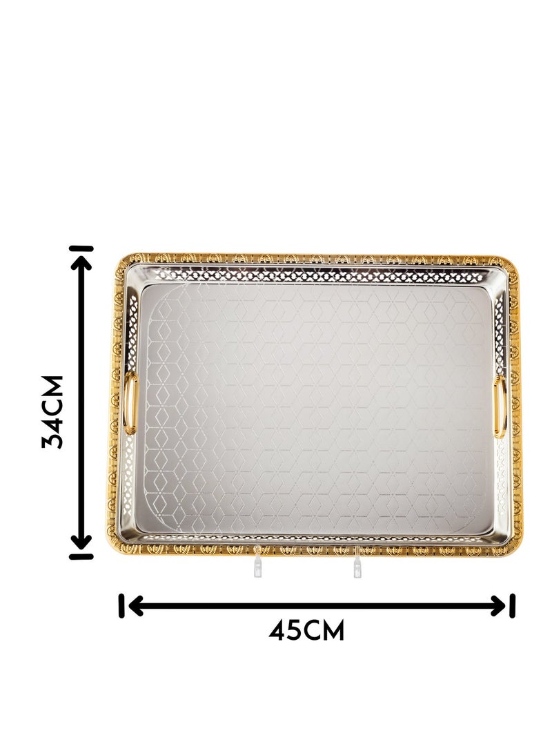 Bin Shihon ✨ Luxury Serving Tray – 45×34 cm with Elegant Golden Touch! ✨ - Image 5
