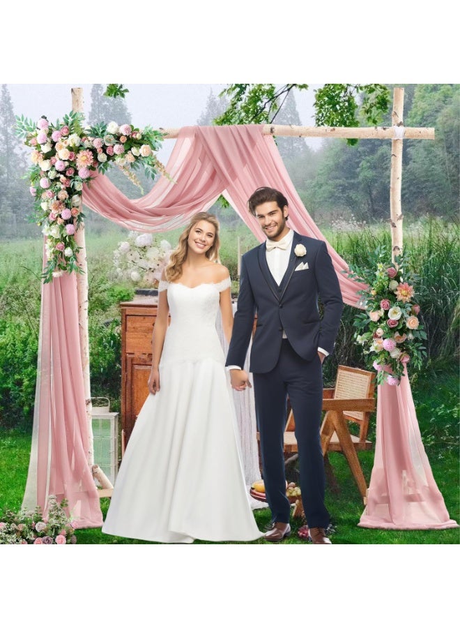 Wedding Arch Draping Fabric, Wedding Drapery, Sheer Fabric for Draping, Chiffon Fabric Drapery Sheer Backdrop Curtains, Wedding Table Runner for Wedding Ceremony Party Reception Decorations - Image 4