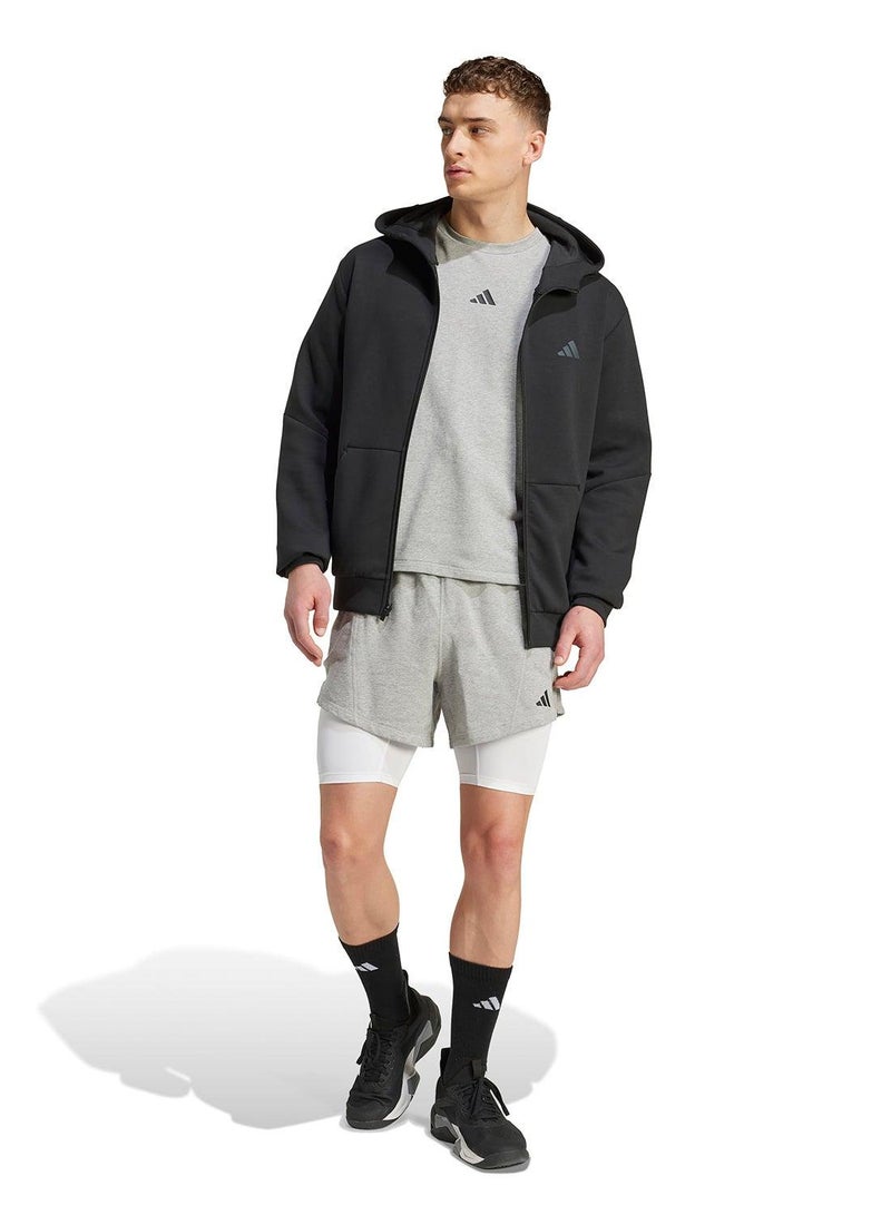 Adidas D4T Workout French Terry Shorts - Image 4