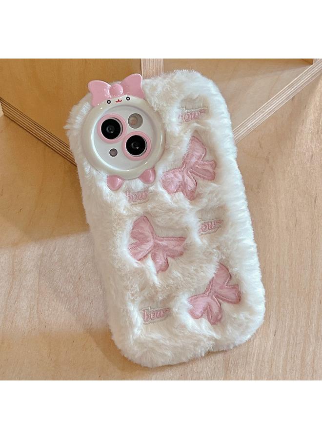S-TOP Case For iPhone 14 Plus Embroidered Plush TPU Phone Case - Image 1