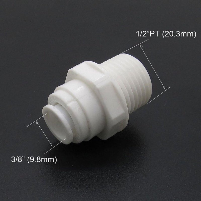NewZoll 5 PCS 38 Push 12PT Thread Male Straight Tube Quick Connect for RO Water Filter  - Image 4