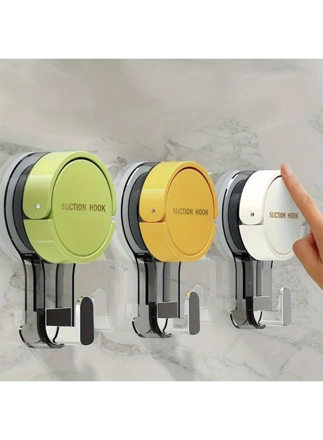 Green Suction Cup Hooks Wall Mounted No Drill Vacuum Hangers for Bathroom Kitchen - Image 3