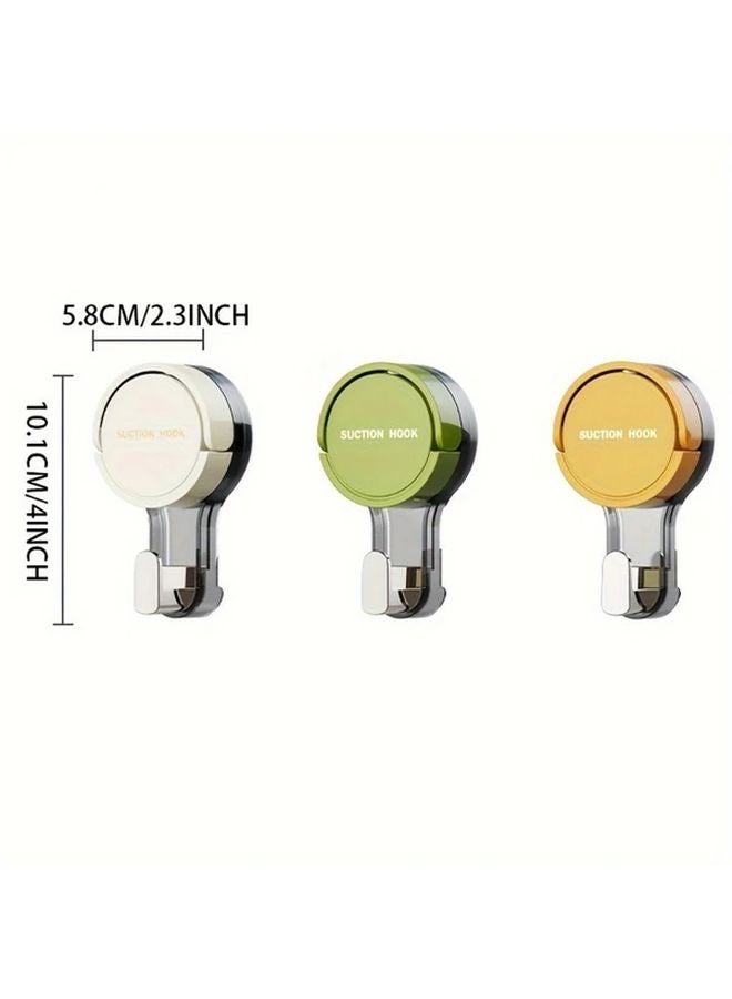 Green Suction Cup Hooks Wall Mounted No Drill Vacuum Hangers for Bathroom Kitchen - Image 4