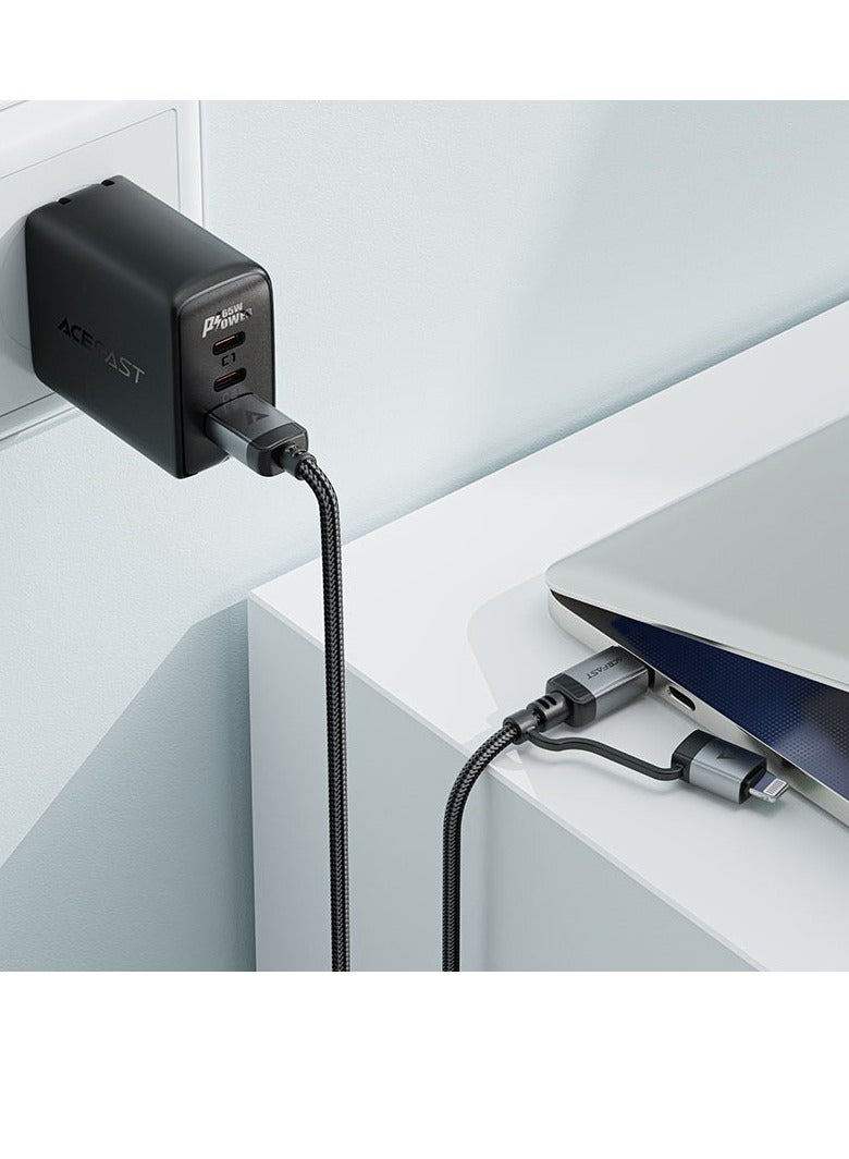 ACEFAST C20-01 USB-C to Lightning / USB-C charging data cable. - Image 4