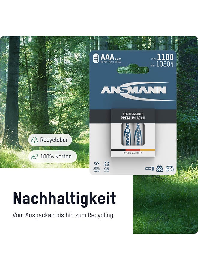 ANSMANN AAA Rechargeable Batteries [Pack Of 8] 1100 Mah Nimh High Capacity AAA Type Size Battery For Cordless Phone Handsets, Toys, Digital Cameras, Solar Lights And Game Consoles  - Image 4