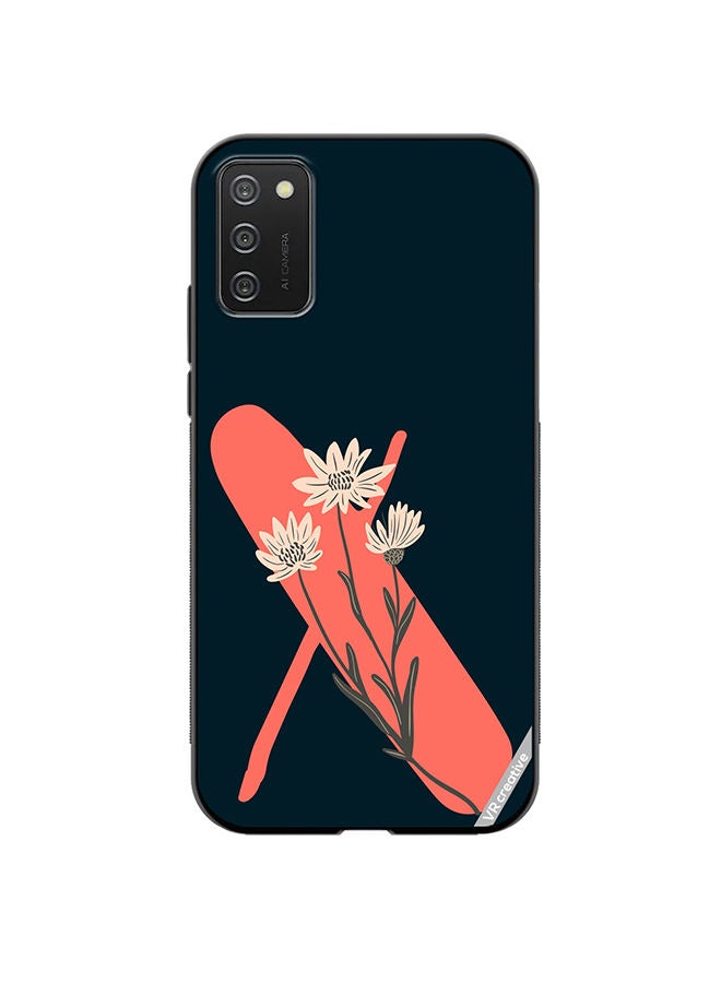 VR CREATIVE Protective Case Cover For Samsung Galaxy A03s Alphabet X Design Multicolour - Image 1