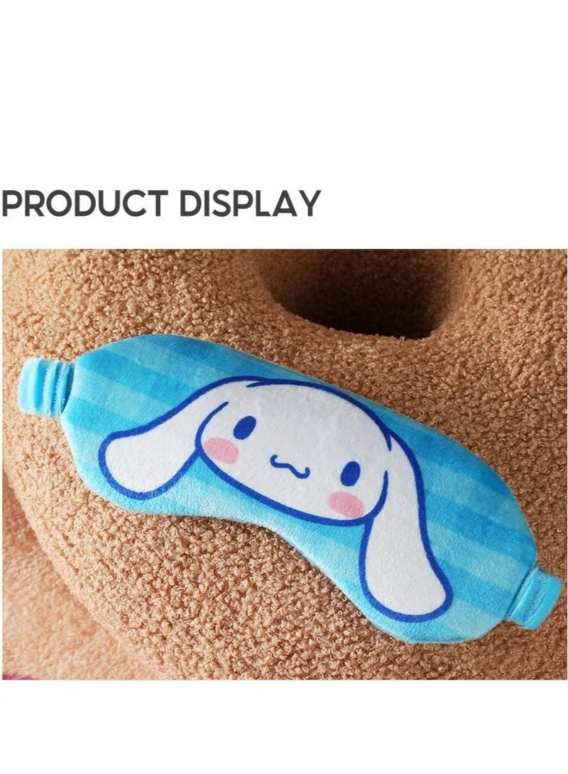واي آند دي Travel Neck Pillow with Eye Mask, Cartoon Sanrio Memory Foam Pillow, for Kids, Suitable Travelling, Sleeping, Airplane, Car, Home & Office (Blue) - Image 4