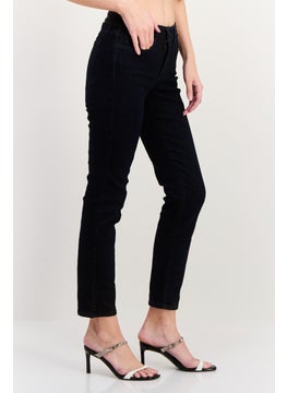NYDJ Women Petite Washed Slim Fit Mid Rise Stretchable Denim, Dark Blue  - Image 2