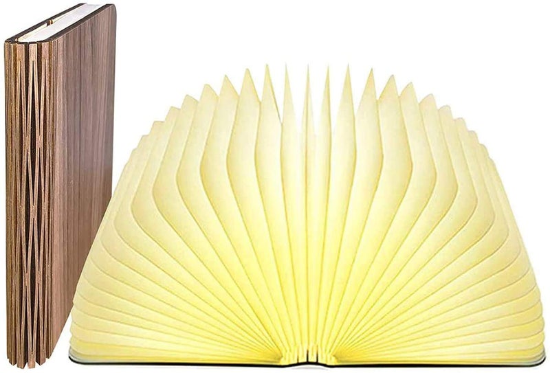 Arion Wooden Unique Birthday Valentine Lover Book Table Night LED Lamp Make in India Brown Pack of 1 - Image 1
