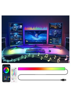 Computer Monitor Light Bar,Smart App and Remote Control Gaming Ambient Lights, Music Sync Color Changing, 16 Colors, Timing, USB Powered RGB Light Bar for Under Monitor/TV/PC