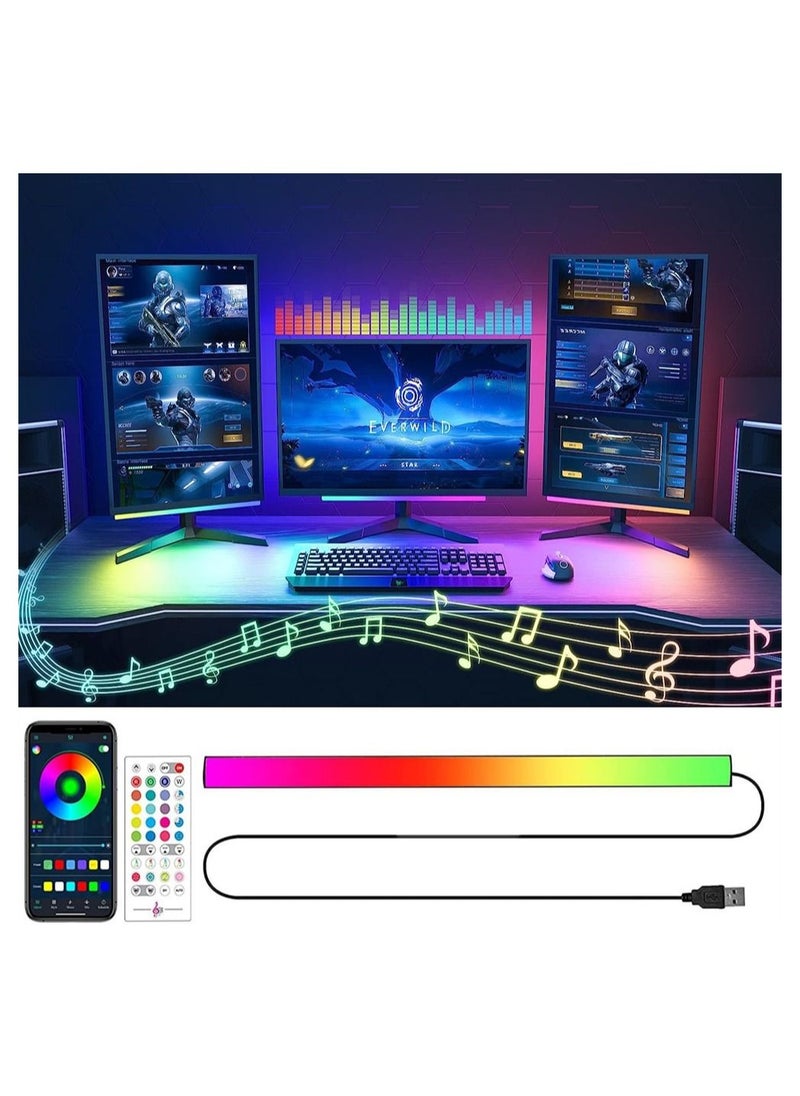 Generic - Computer Monitor Light Bar,Smart App and Remote Control Gaming Ambient Lights, Music Sync Color Changing, 16 Colors, Timing, USB Powered RGB Light Bar for Under Monitor/TV/PC - Image 1