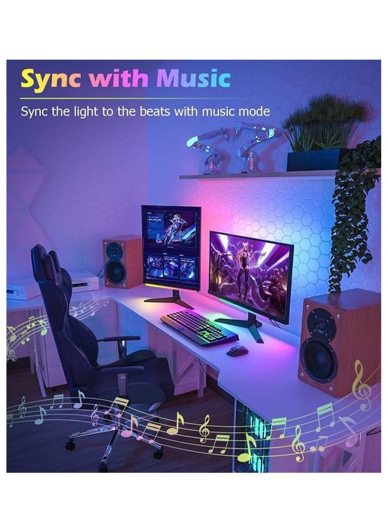 Generic - Computer Monitor Light Bar,Smart App and Remote Control Gaming Ambient Lights, Music Sync Color Changing, 16 Colors, Timing, USB Powered RGB Light Bar for Under Monitor/TV/PC - Image 1