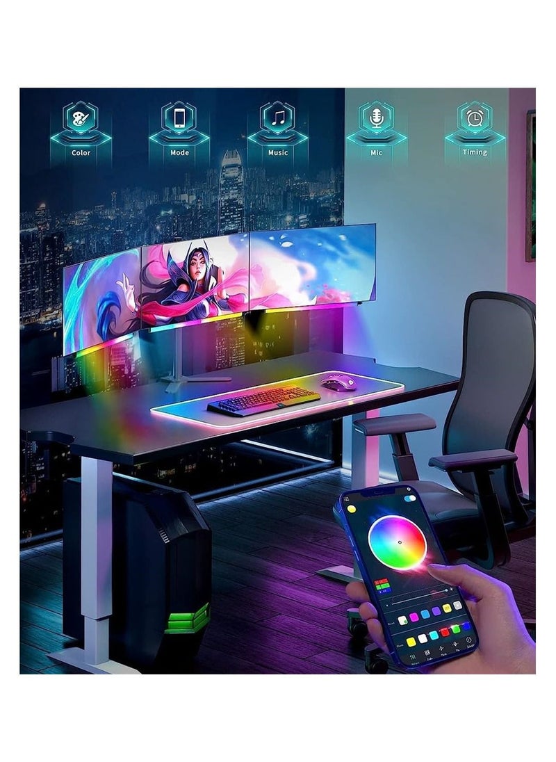 Generic - Computer Monitor Light Bar,Smart App and Remote Control Gaming Ambient Lights, Music Sync Color Changing, 16 Colors, Timing, USB Powered RGB Light Bar for Under Monitor/TV/PC - Image 1