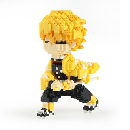 MACTANO Anime Holy Slayer Brickheadz Zenitsu Agatsuma Figure Building Set Micro Mini Building Block Toy for Adult1000pcs - Image 1