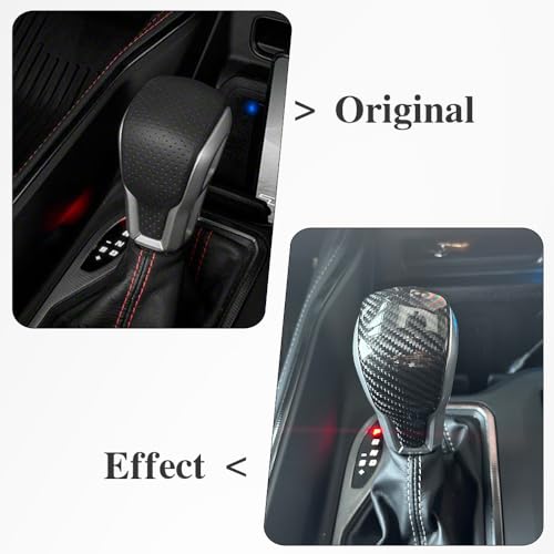 Jogon Carbon Fiber Gear Shift Knob Cover Trim for Dodge Ram 1500 TRX Pickup Off-Road 2019 2020 2021 2022 2023 2024 Center Console Shifter Head Sticker (Glossy CF) - Image 2