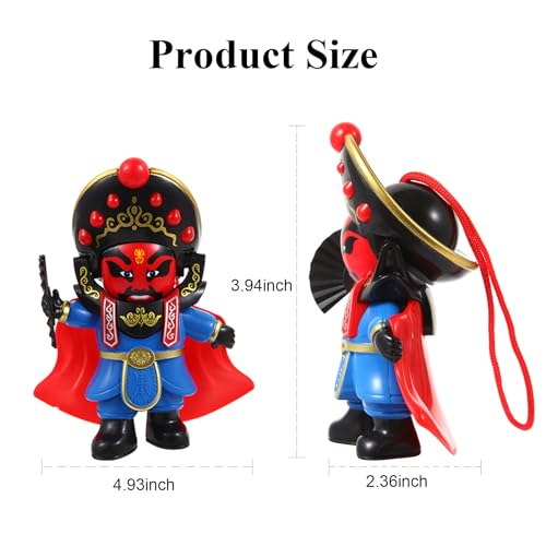 YUE MOTION Sichuan Opera Face Changing Doll -3 Pack-Mask Shifting Puppet Decoration - Bian Lian Plastic Decorative Ornament Toys with 4 Unique Faces - Fidget Toys for Christmas Stocking Stuffer - Image 3