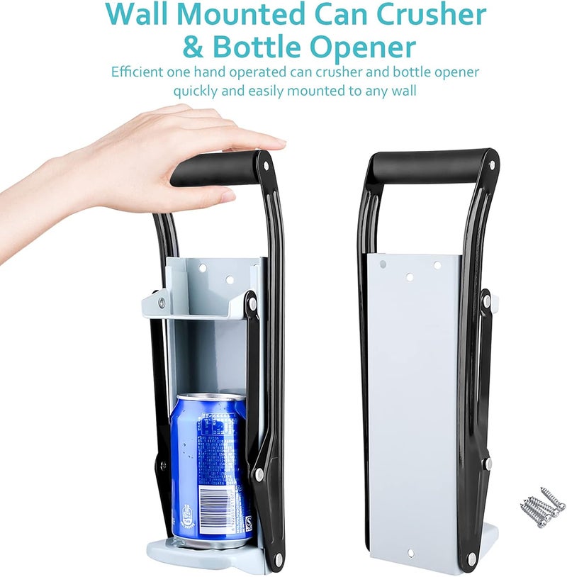klarako Can Crusher, 16oz Wall Mounted Soda Cans Smasher Beer Bottles Crushing Recycling Tool for Seltzer, Soda, Beer Cans - Image 2