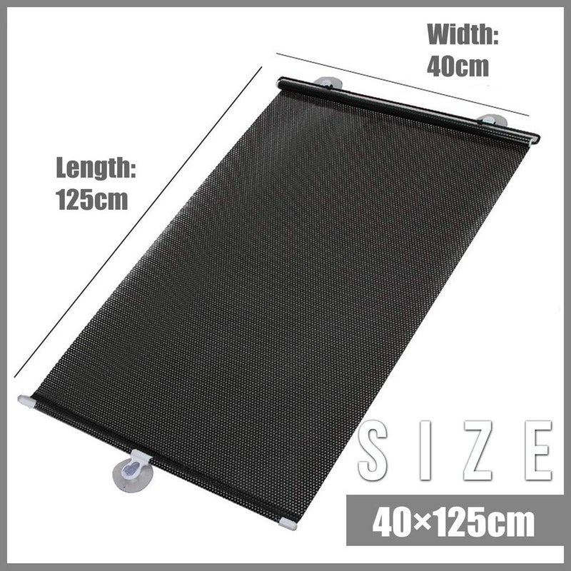 cheekyglo Retractable Car Window Baby Sun Shade Shield Cover Roll Curtain Visor, Telescopic Suction Cup Grid Sunshade Curtain, Suitable for Most Cars,SUV, Trucks,House and Office Window (M) - Image 3