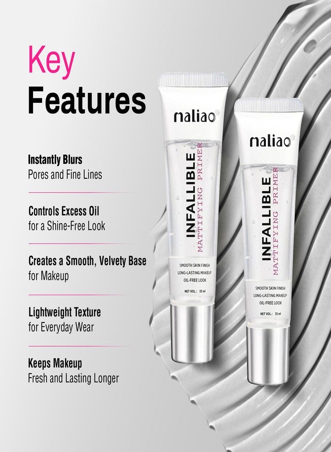 Maliao Infallible Mattifying Primer | Oil Control & Pore Minimizing | Long-Lasting & Lightweight Formula | Smooth Finish | 35ml - Image 4