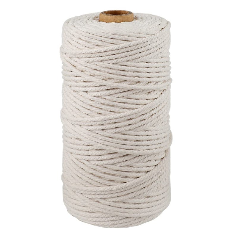 G2PLUS 328 Feet 3mm Natural Cotton String for CraftsGift Wrapping TwineArts  Crafts Home Decor Gift Packaging Beige