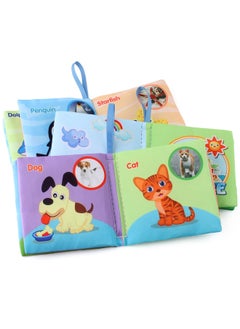 Generic SOURCE Manufacturer Baby Cloth Book Early Education Toys 4 Pages 8 Sides English Animal Character Food Baby Cloth Book Suit-Color:4 Pages, 8 Sides, Different Models, 8 Books, A Set Of 204.8g  - Image 5
