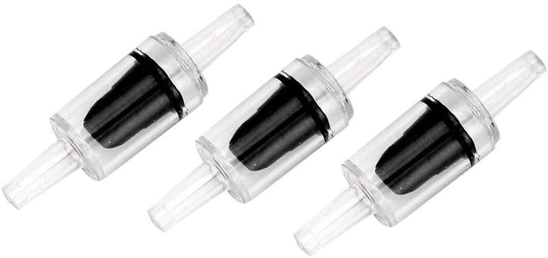Meridian Buspoll Aquarium Air Pump Check Valves – 16 Plastic One‑Way Non‑Return Valves, Black/Red, Fits Air Line Tubing - Image 3
