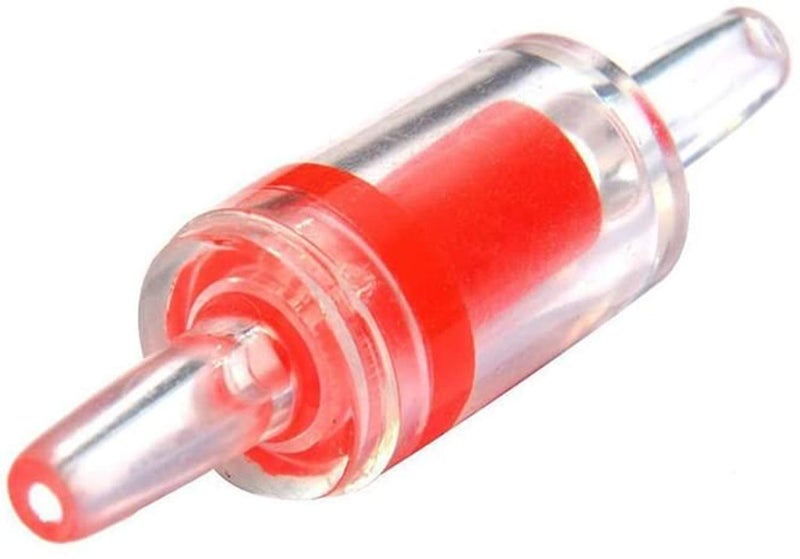 Meridian Buspoll Aquarium Air Pump Check Valves – 16 Plastic One‑Way Non‑Return Valves, Black/Red, Fits Air Line Tubing - Image 5