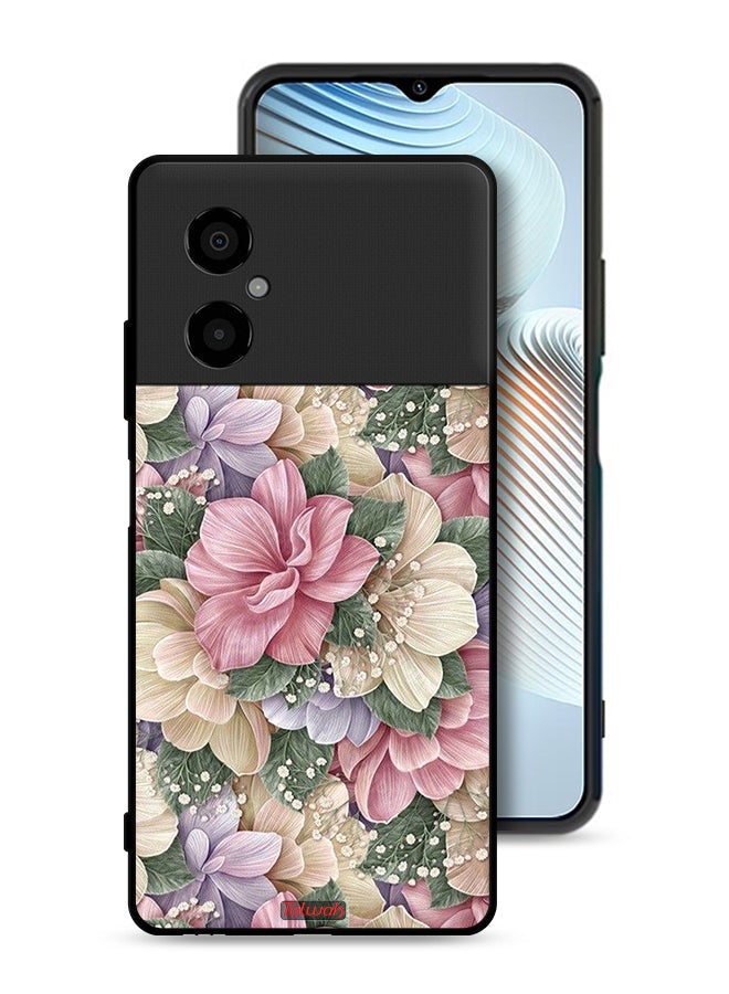 Tolwak Xiaomi Poco M4 5G Protective Case Cover Hd Floral - Image 1