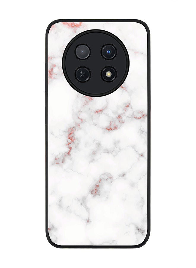 Stylizedd Rugged Black edge case for Huawei Nova Y91 4G  Huawei Enjoy 60X, Slim fit Soft Case Flexible Rubber Edges Anti Drop TPU Gel Thin Cover -  Marble Print Rose Grey - Image 1