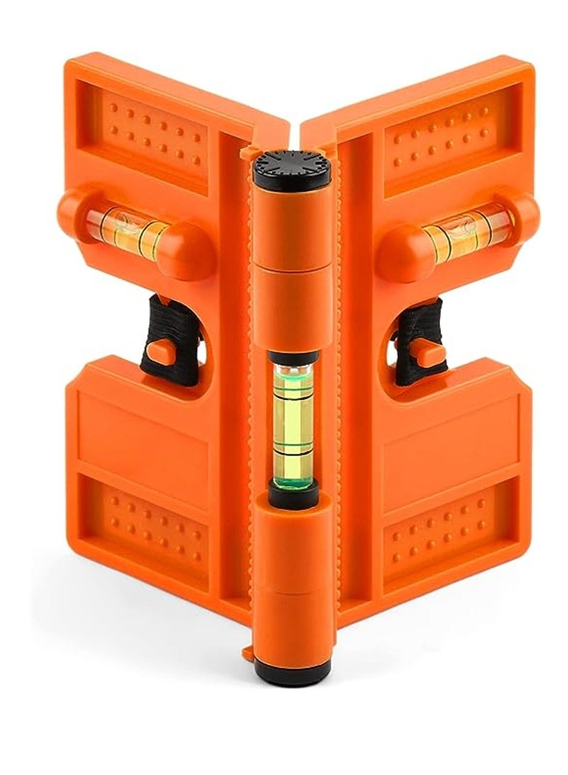 Zikra Magnetic Post Level, Folding Magnetic Post Level with Elastic Loop, Foldable Spirit Level Square for Hands-free Work, 1 Pcs - Image 1