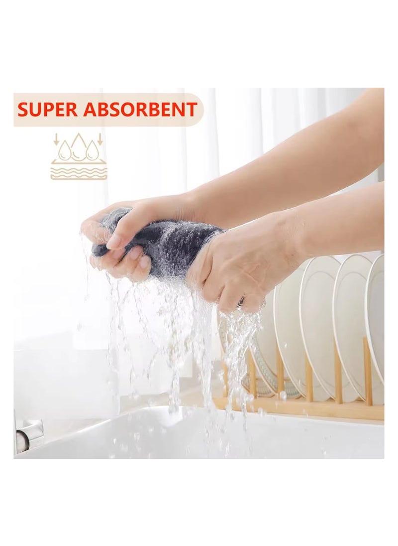 Generic - 100% Cotton Kitchen Towel Towels Tea Towel Dish Towel Cleaning Cloth Washcloth Rag Super Soft Absorbent and Quick Drying Rag, 34x34 CM, 4 Pack (Mixed Colors) - Image 1