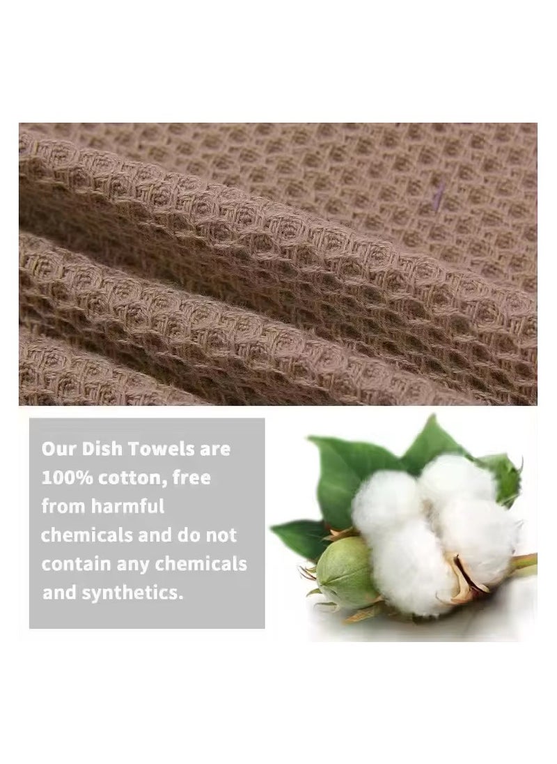 Generic - 100% Cotton Kitchen Towel Towels Tea Towel Dish Towel Cleaning Cloth Washcloth Rag Super Soft Absorbent and Quick Drying Rag, 34x34 CM, 4 Pack (Mixed Colors) - Image 1