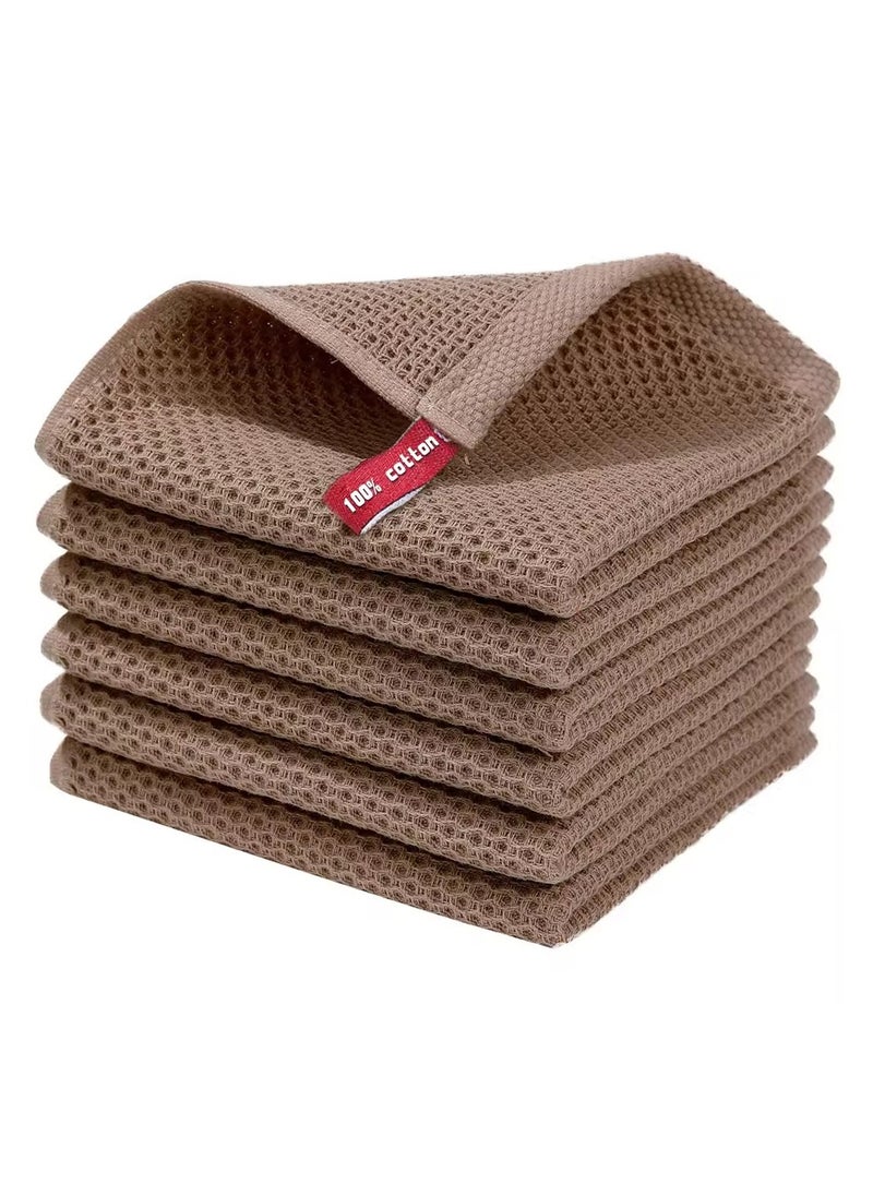 Generic - 100% Cotton Kitchen Towel Towels Tea Towel Dish Towel Cleaning Cloth Washcloth Rag Super Soft Absorbent and Quick Drying Rag, 34x34 CM, 4 Pack (Mixed Colors) - Image 1