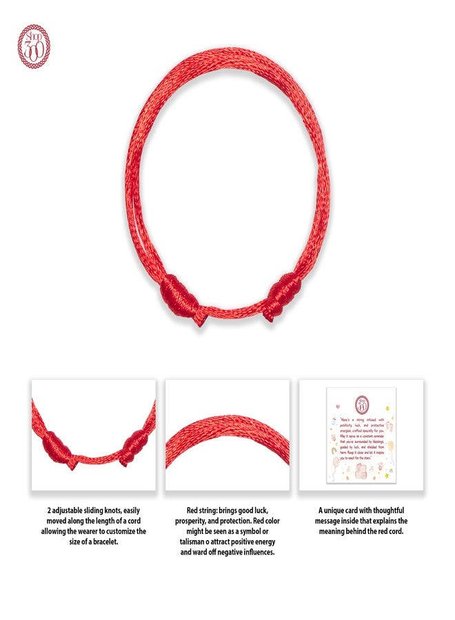 SHOP300 Newborn Toddlers Adjustable lucky Kabbalah Red String Bracelet – Handmade Protection and Stylish Bracelet for baby boys and girls. Birthday gifts Baby shower gifts set for kids (0-36 Months) - Image 2