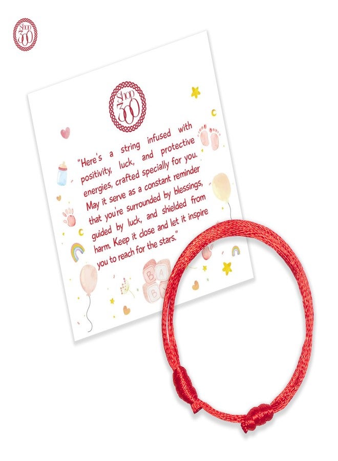 SHOP300 Newborn Toddlers Adjustable lucky Kabbalah Red String Bracelet – Handmade Protection and Stylish Bracelet for baby boys and girls. Birthday gifts Baby shower gifts set for kids (0-36 Months) - Image 3