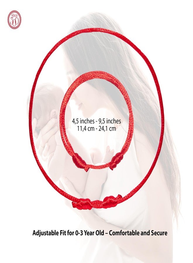 SHOP300 Newborn Toddlers Adjustable lucky Kabbalah Red String Bracelet – Handmade Protection and Stylish Bracelet for baby boys and girls. Birthday gifts Baby shower gifts set for kids (0-36 Months) - Image 5