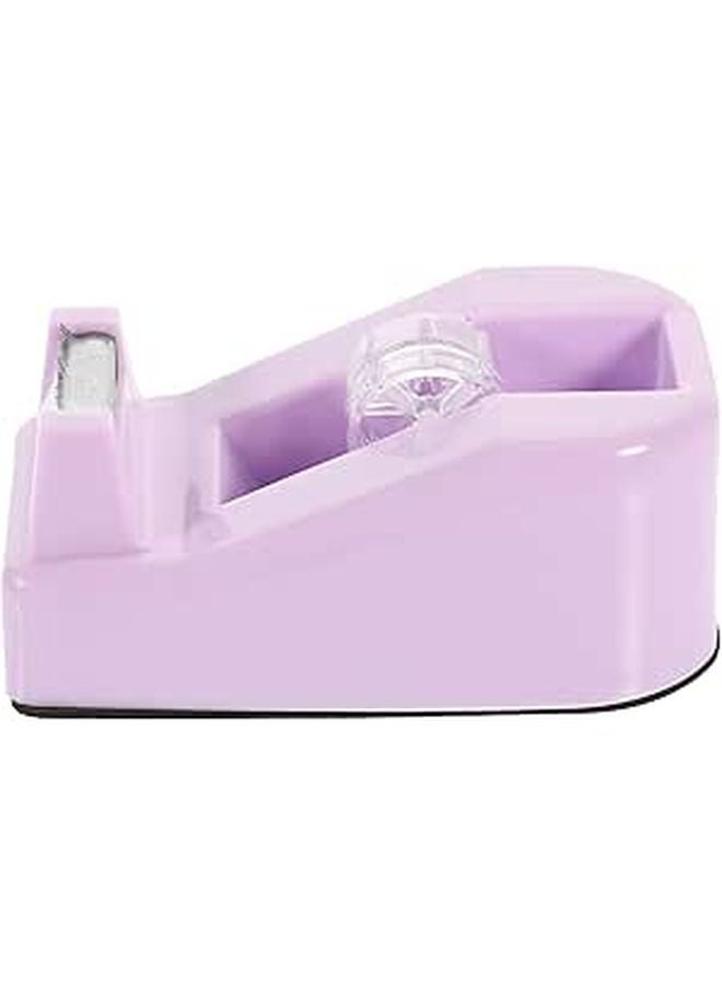 Lavender Purple Compact Tape Dispenser With Cutter For Office Packaging School Supplies - Image 1